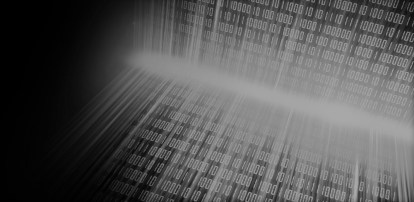 Abstract illustration, the technology of the future ones and zer